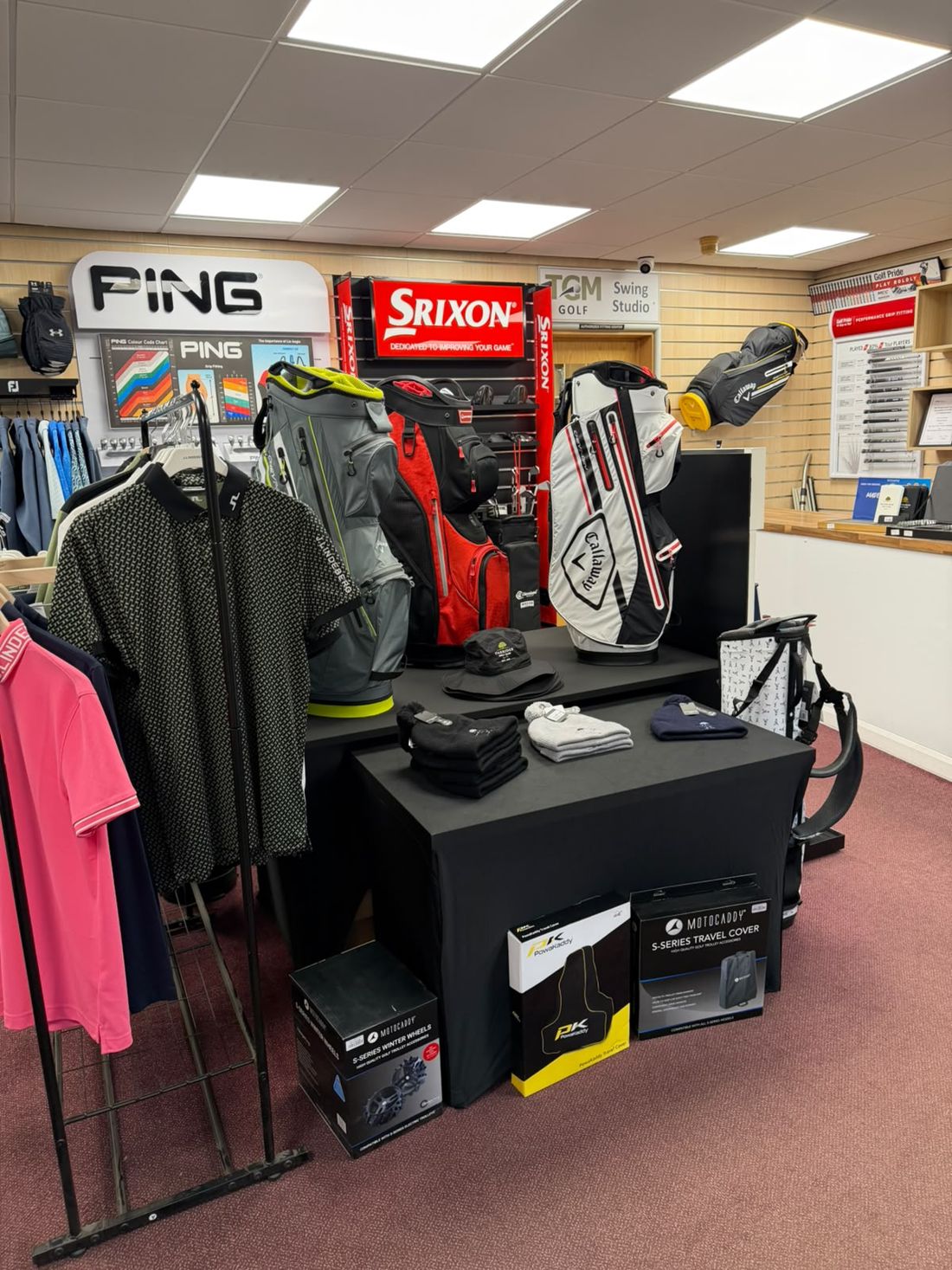 Inside the TGM Golf pro shop